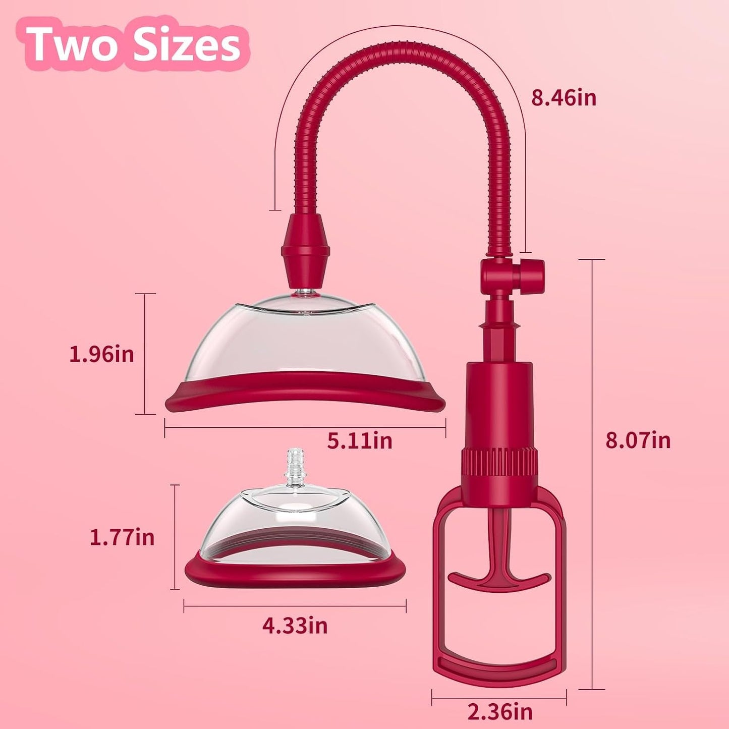 KismetRouge Red Pussy Pump | Manual Vagina & Clit Vacuum Pump