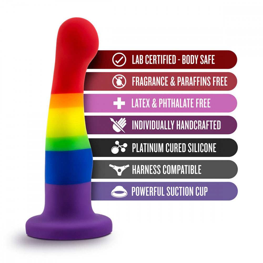 Blush Avant P1 Gay Pride Silicone Dong - Freedom