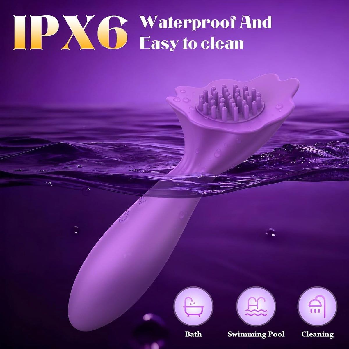 BrushPulse Dual-Ended Brush Vibrator with 10 Tapping modes