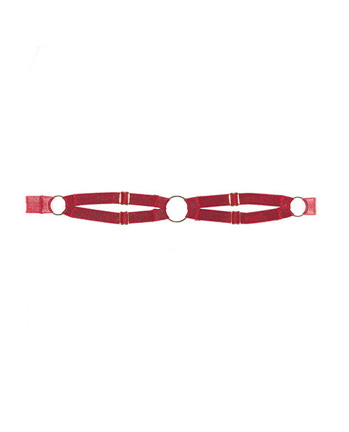 Come With Me Leg Garters Red O/S