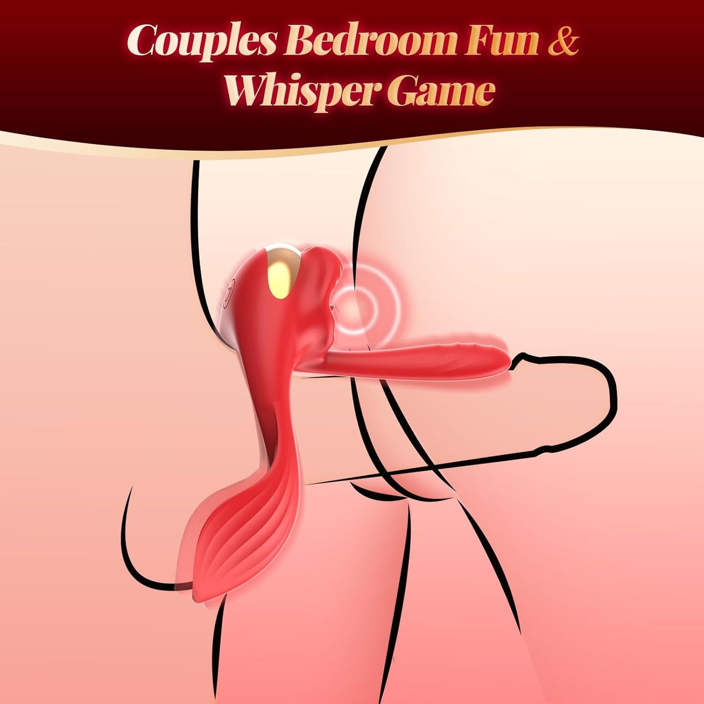 QuadWave 4 Motor Cock Ring Clit Stimulator 7 Modes Silicone