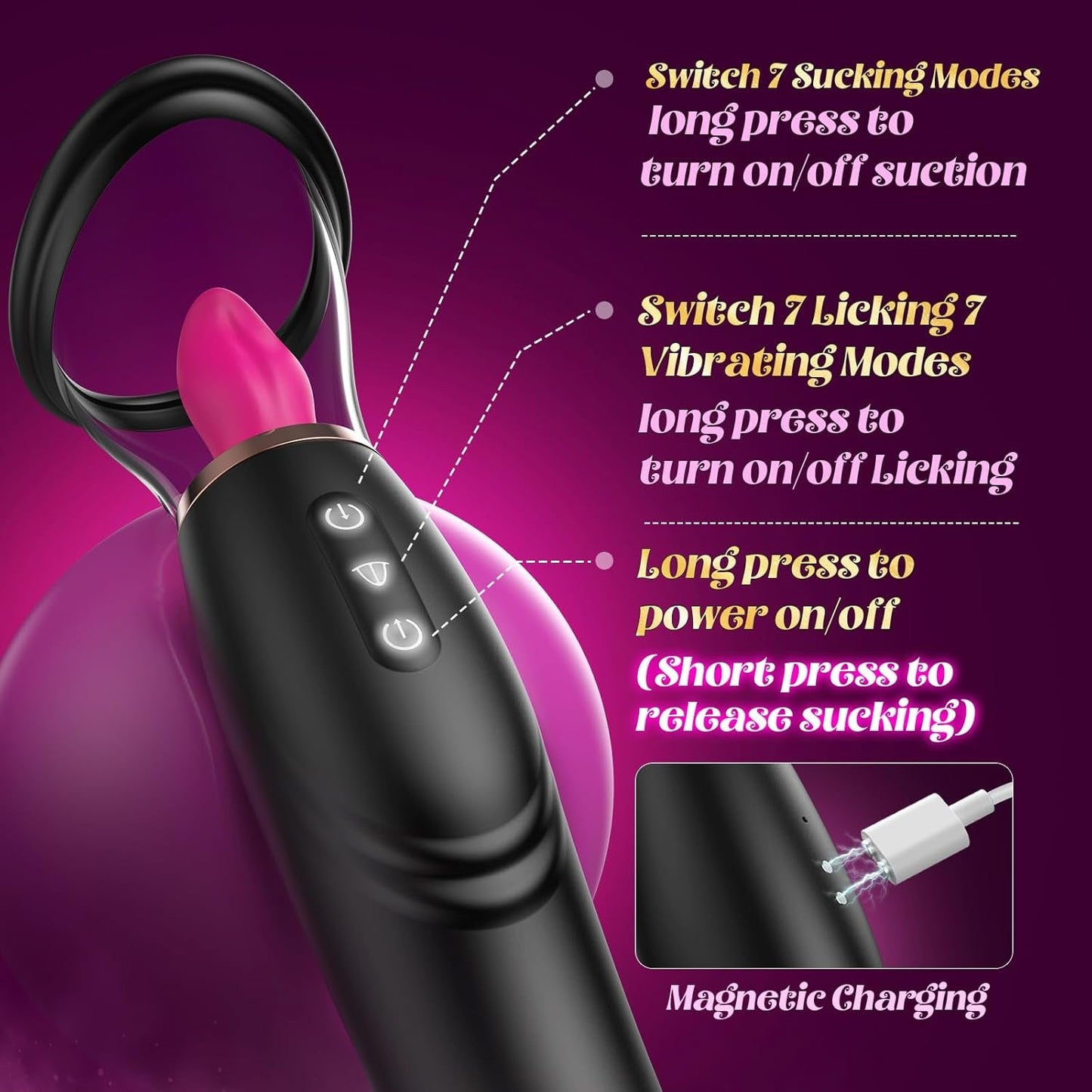 TrielleFlex Dual Cup Clit Sucker 7+10 Modes Rechargeable