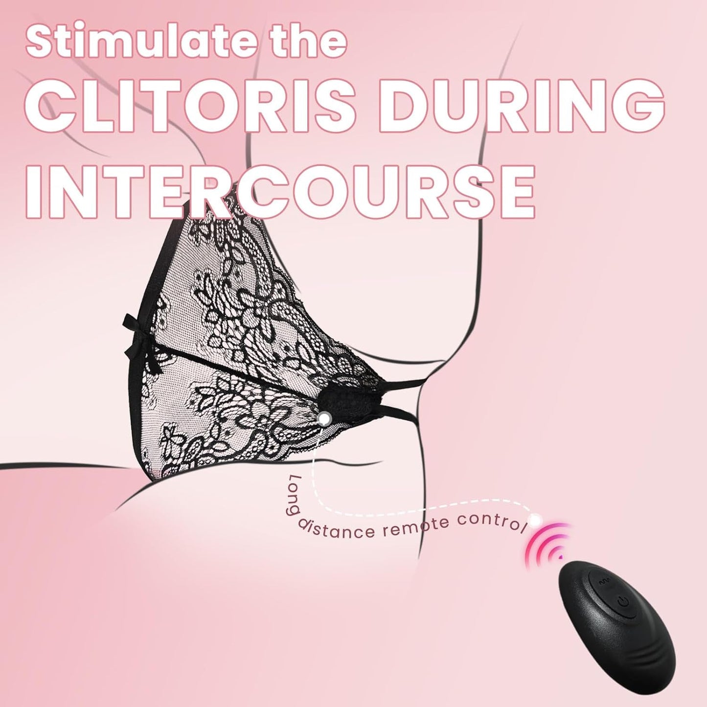 VelvetOpen Remote Open Crotch Vibrating Panties