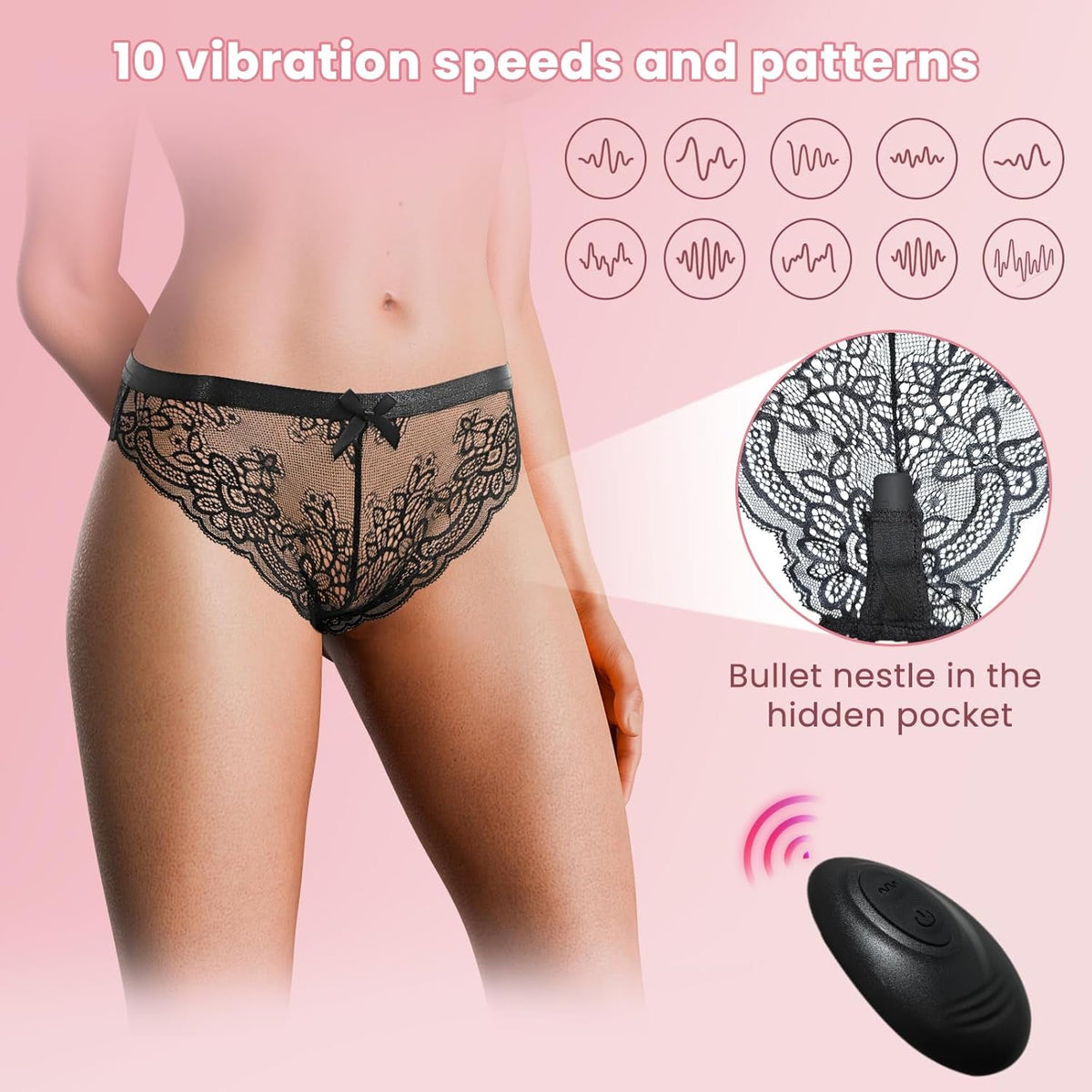 VelvetOpen Remote Open Crotch Vibrating Panties