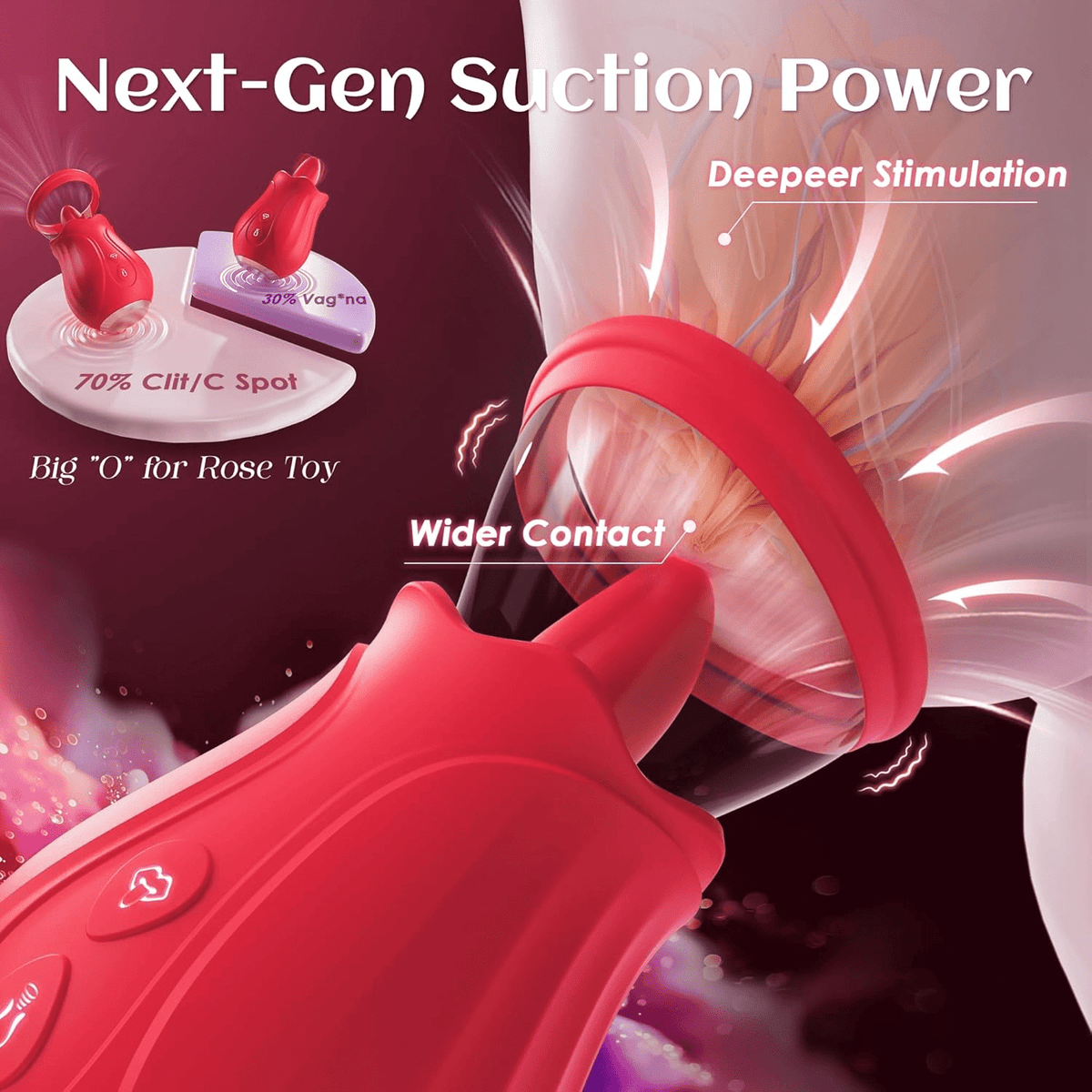 VelmoraR AI Rose Vibrator 7 Suction 10 Licking Modes