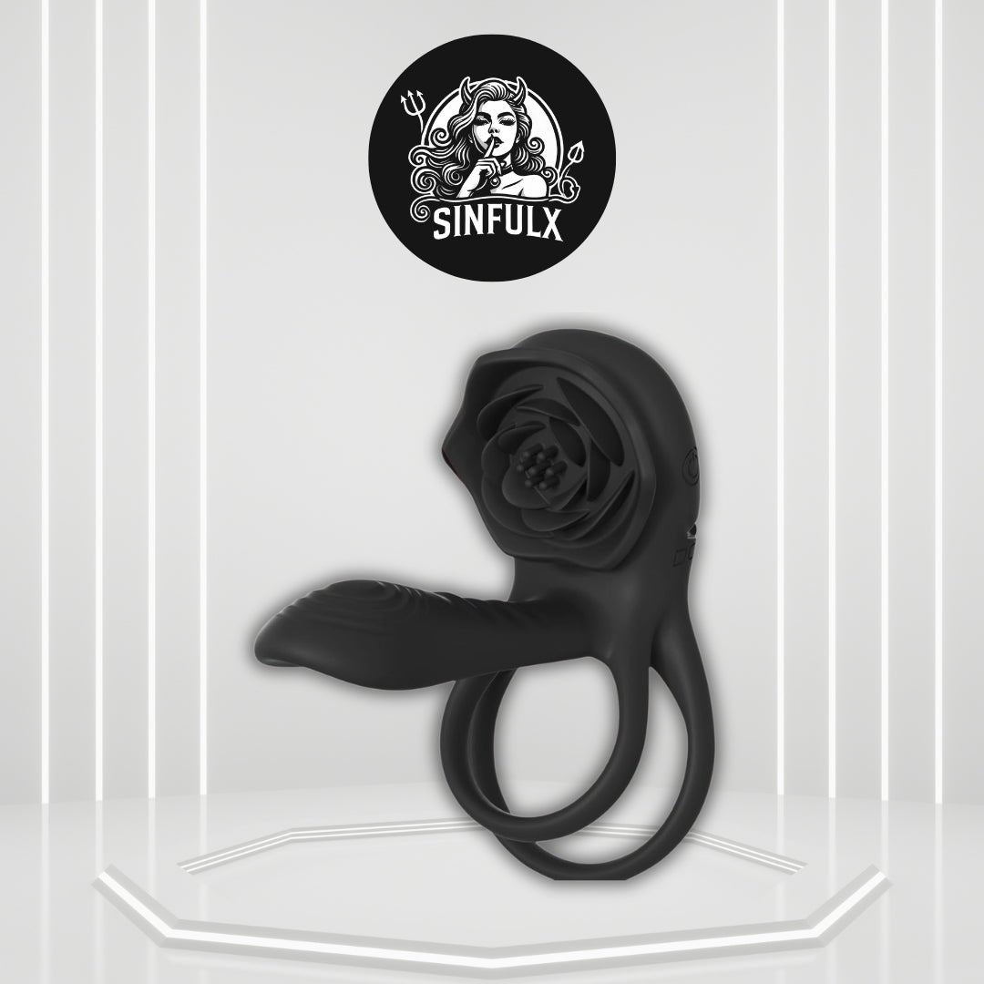 PetalCoreX Cock Ring Extender G-Spot Clit Vibrator 9 Modes