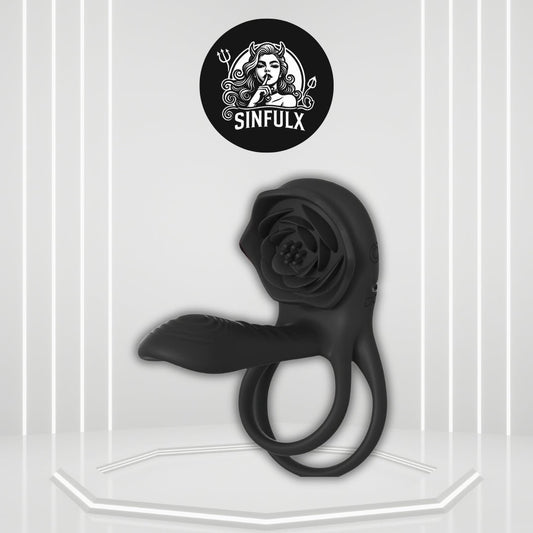 PetalCoreX Cock Ring Extender G-Spot Clit Vibrator 9 Modes