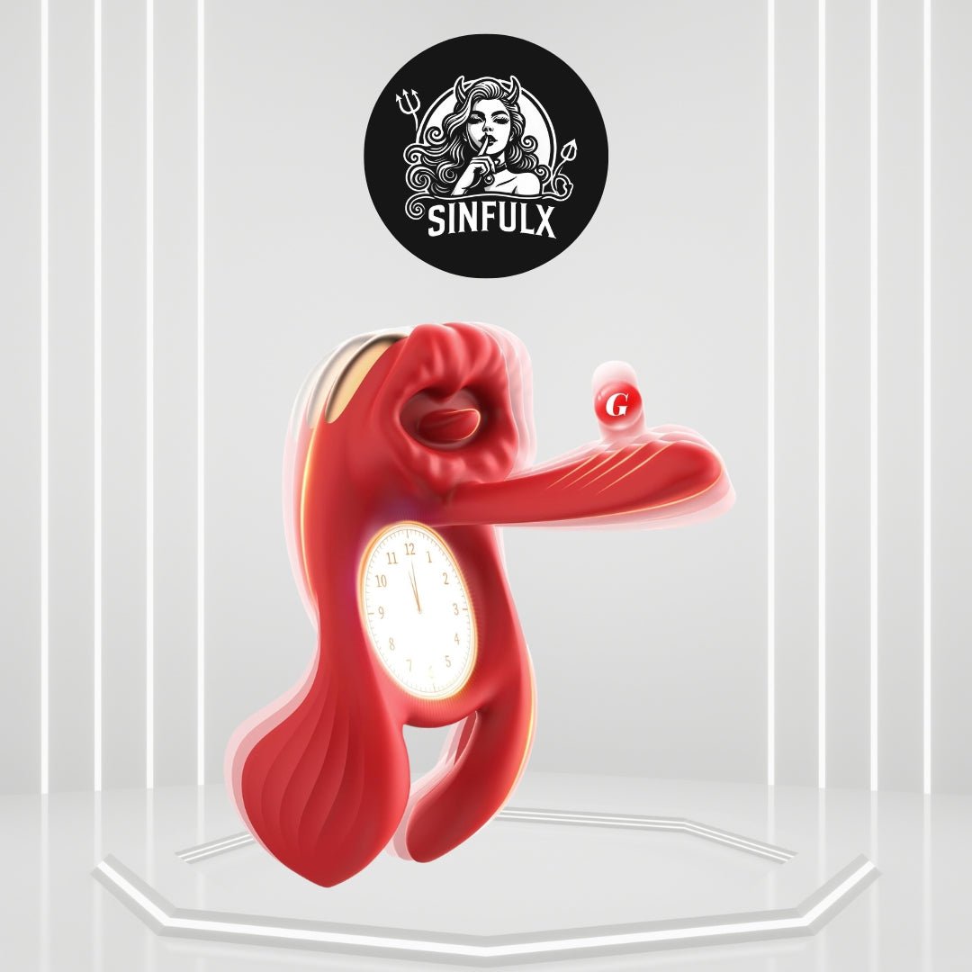 QuadWave 4 Motor Cock Ring Clit Stimulator 7 Modes Silicone