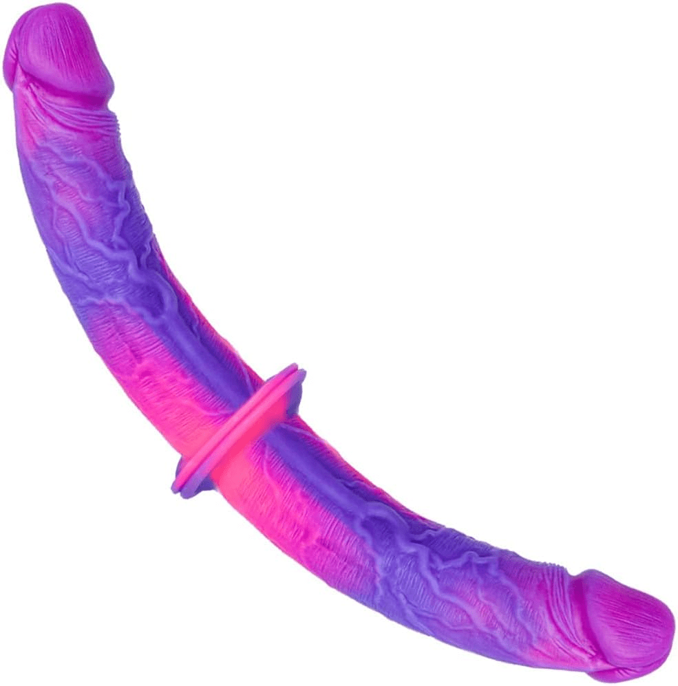 TwinPop 14” Double-Ended Dildo Suction Cup Silicone Set