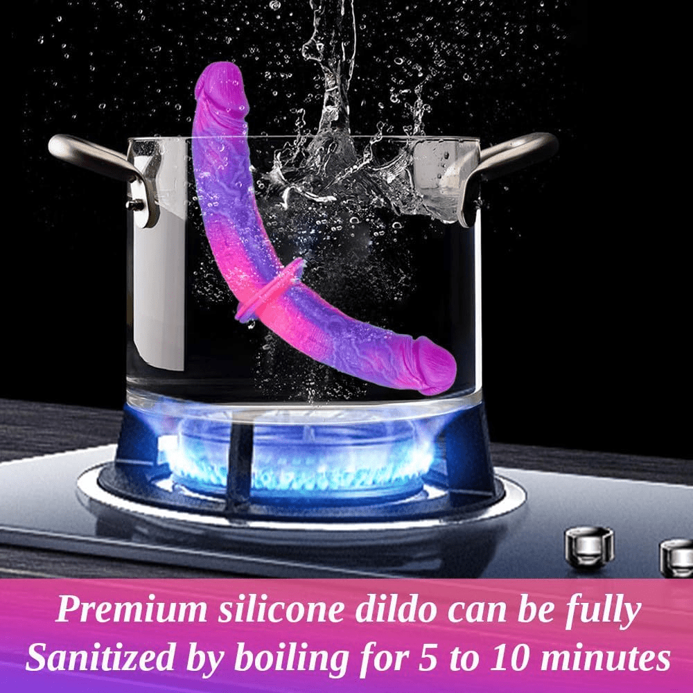 TwinPop 14” Double-Ended Dildo Suction Cup Silicone Set