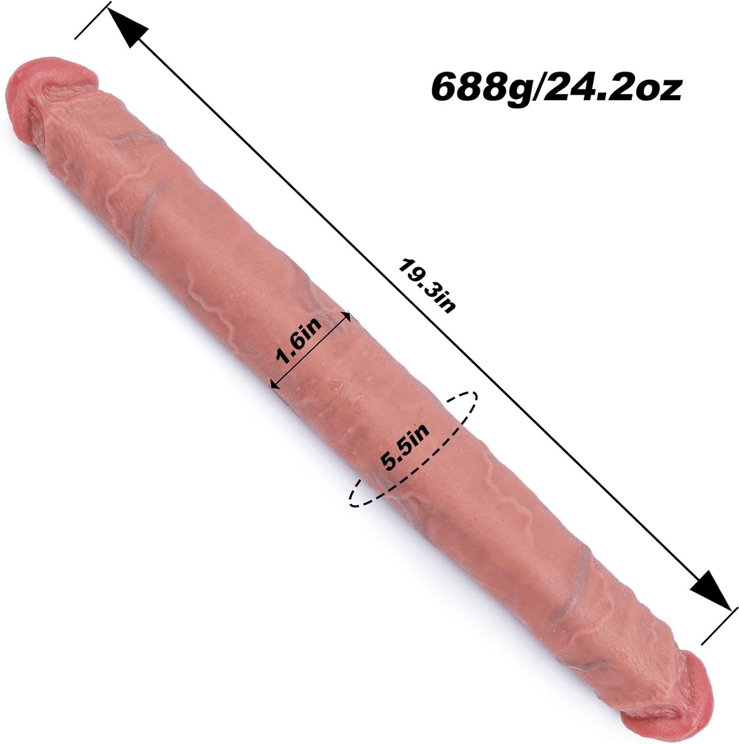 MaxFlow 19.7” XXL Double-Ended Dildo Thick Silicone