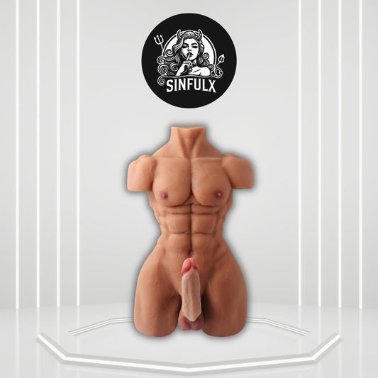 ForgeFlex Male Sex Doll Torso 8in Flexible Dildo 26LB