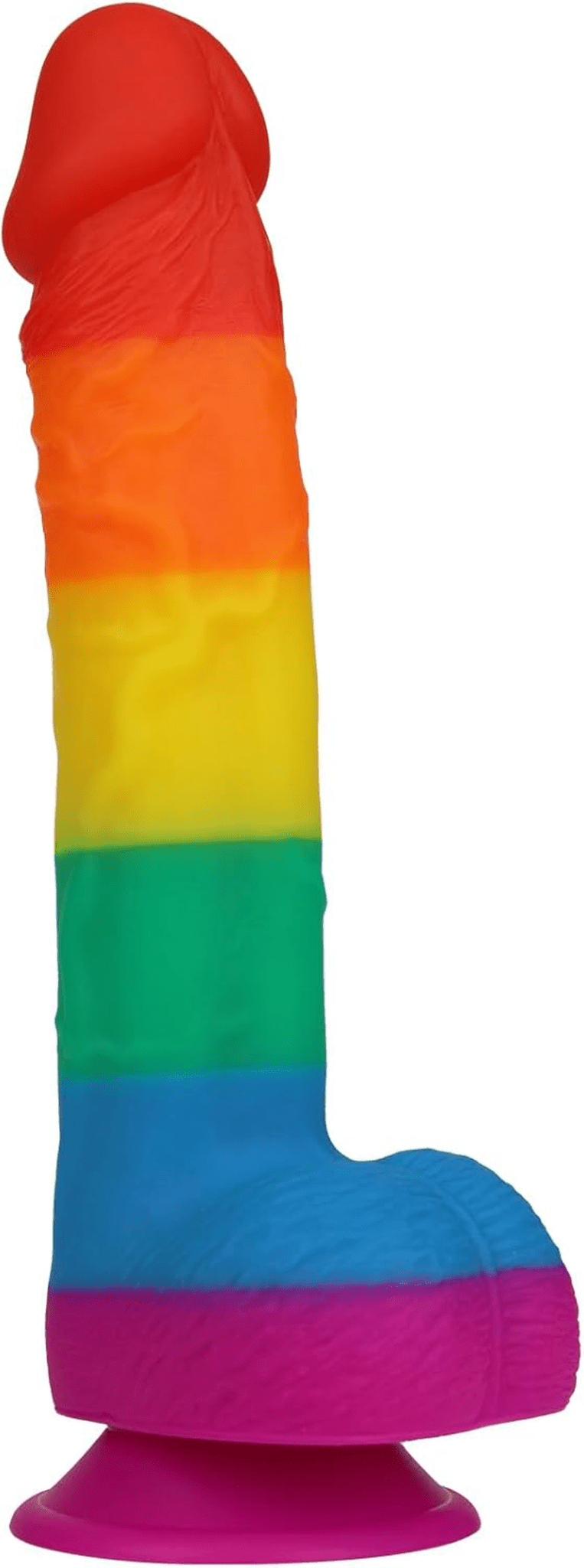 PrismCore 9.3” Rainbow Silicone Dildo Suction Cup G-Spot