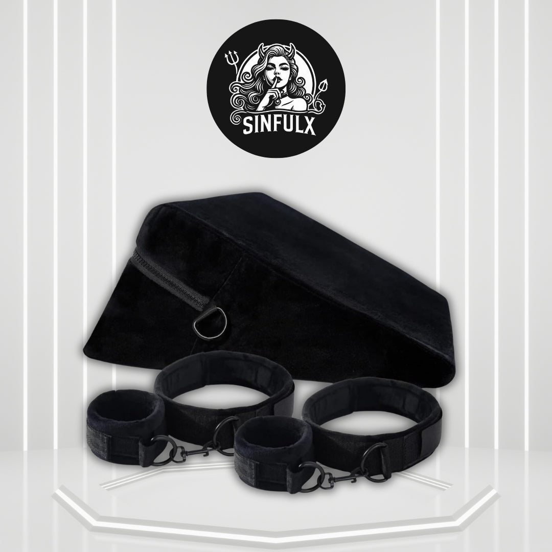 VelvetBind Sex Position Pillow & Bondage Cuffs Kit