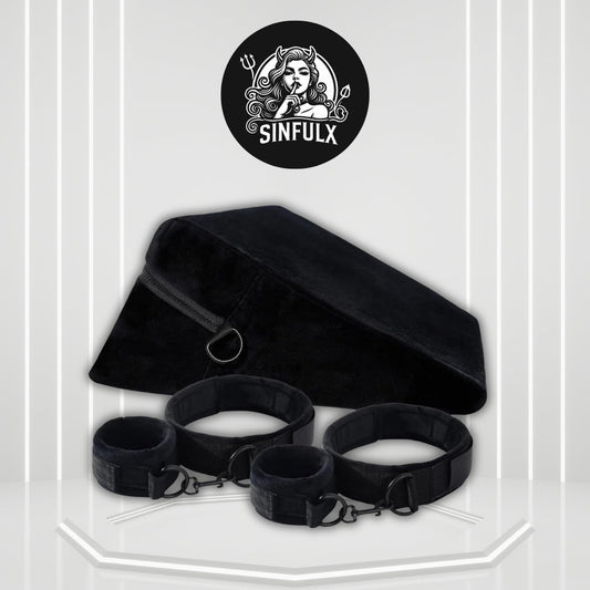 VelvetBind Sex Position Pillow & Bondage Cuffs Kit