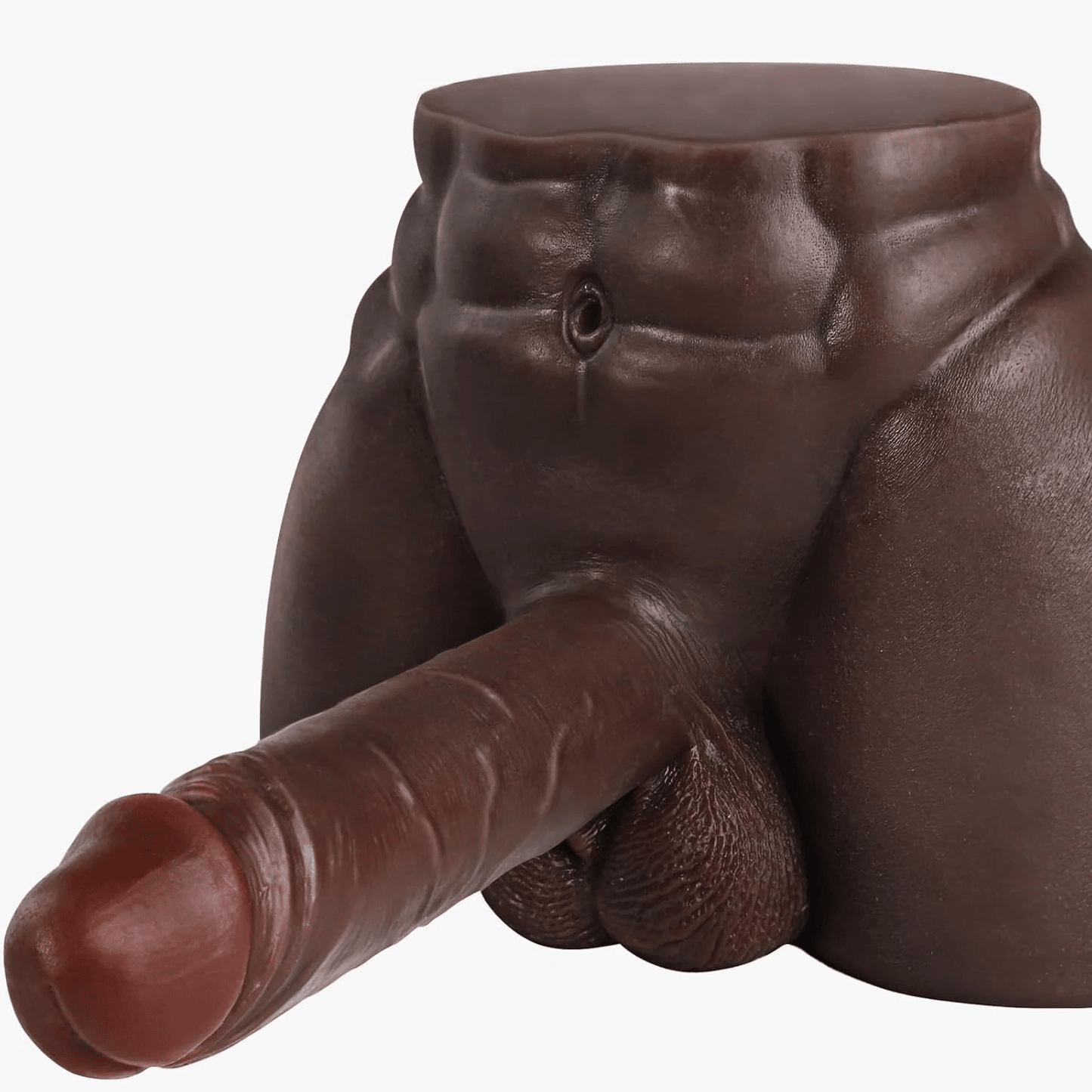 OnyxFlex Black Male Sex Doll Torso 7.8in Dildo 8LB