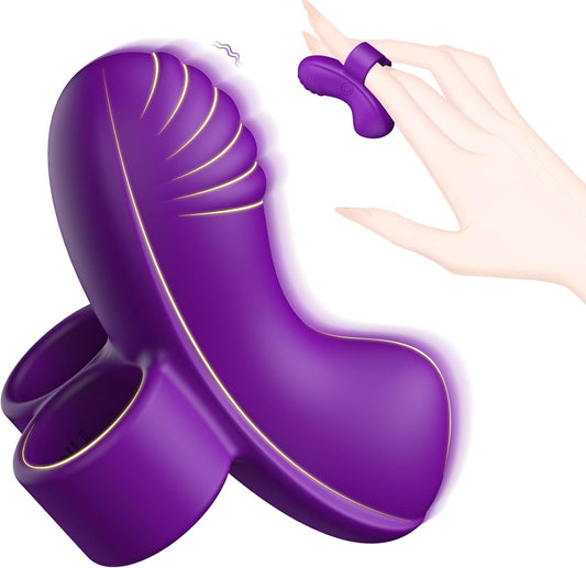 VioraX Finger Vibrator 10 Modes Waterproof Mini Purple