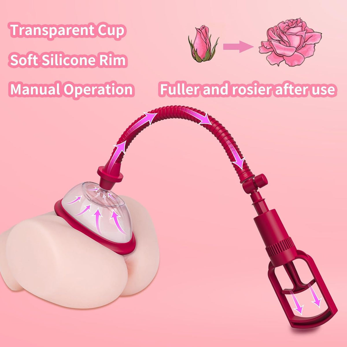 KismetRouge Red Pussy Pump | Manual Vagina & Clit Vacuum Pump