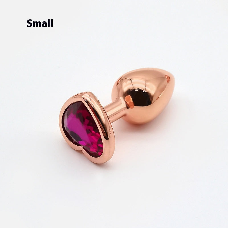 Heart-shaped Small Size Rose Gold Metal Women's Adult Products