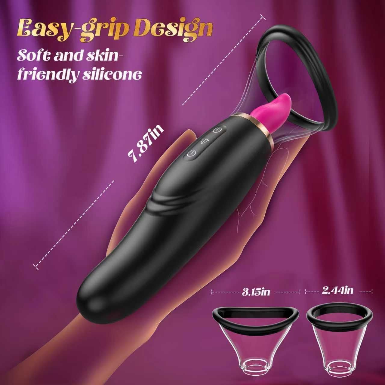 TrielleFlex Dual Cup Clit Sucker 7+10 Modes Rechargeable