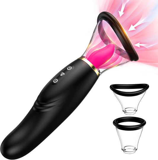 TrielleFlex Dual Cup Clit Sucker 7+10 Modes Rechargeable