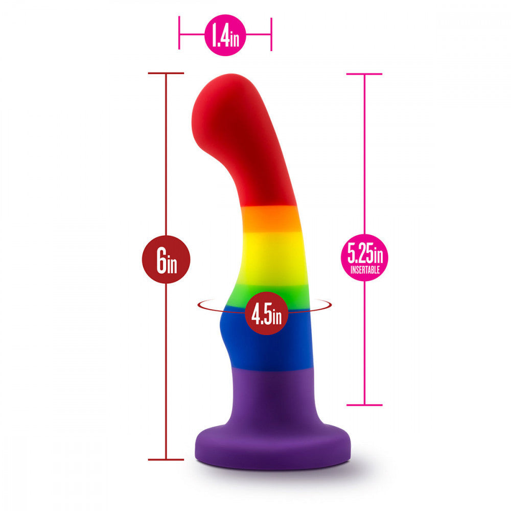 Blush Avant P1 Gay Pride Silicone Dong - Freedom