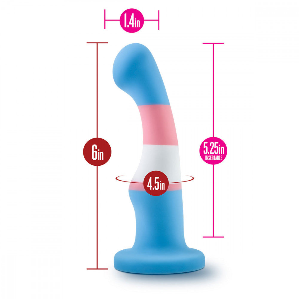 Blush Avant P2 Trans Pride Silicone Dong - True Blue