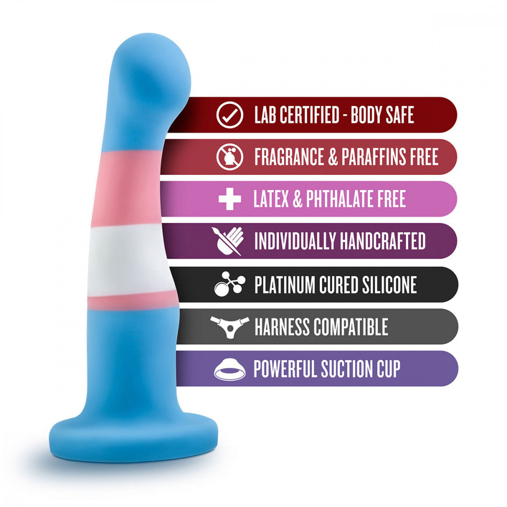 Blush Avant P2 Trans Pride Silicone Dong - True Blue