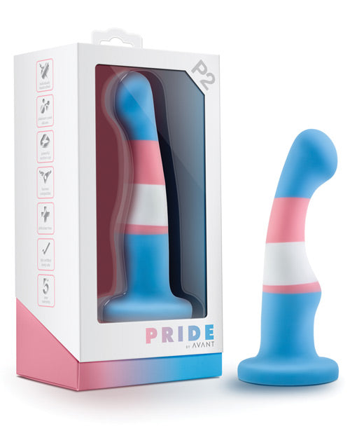 Blush Avant P2 Trans Pride Silicone Dong - True Blue
