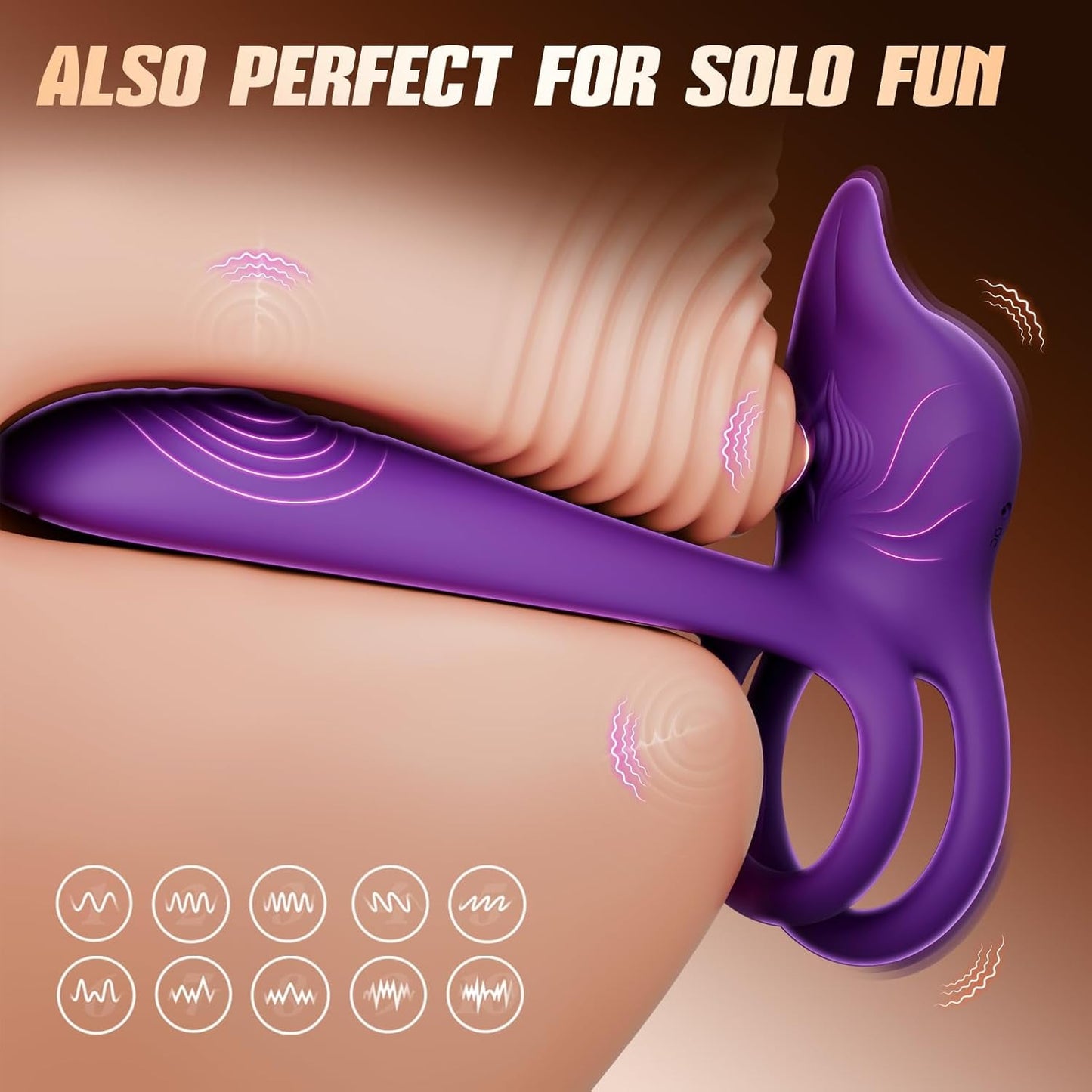 FoxSync Vibrating Cock Ring G-Spot Clit Stimulator App