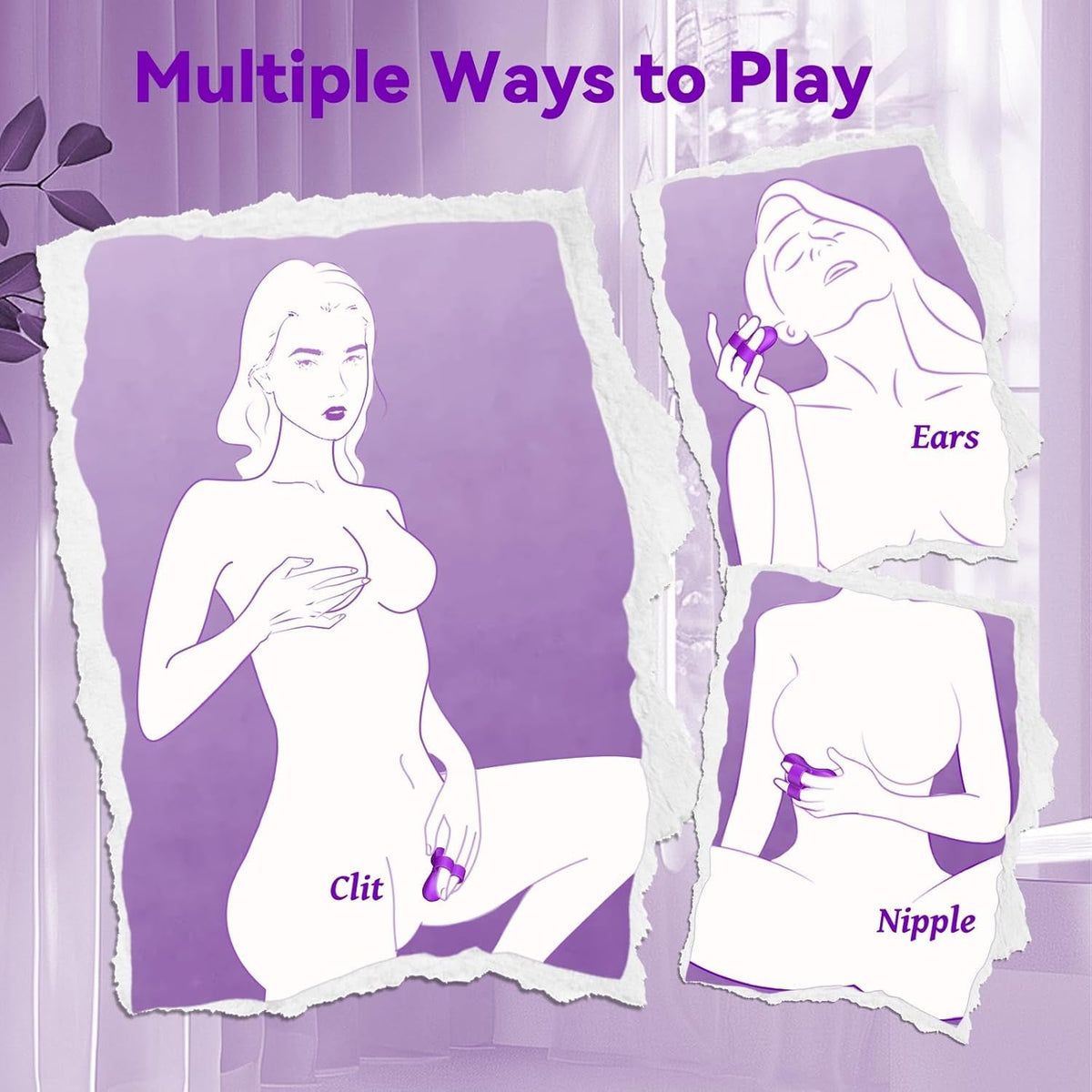 VioraX Finger Vibrator 10 Modes Waterproof Mini Purple