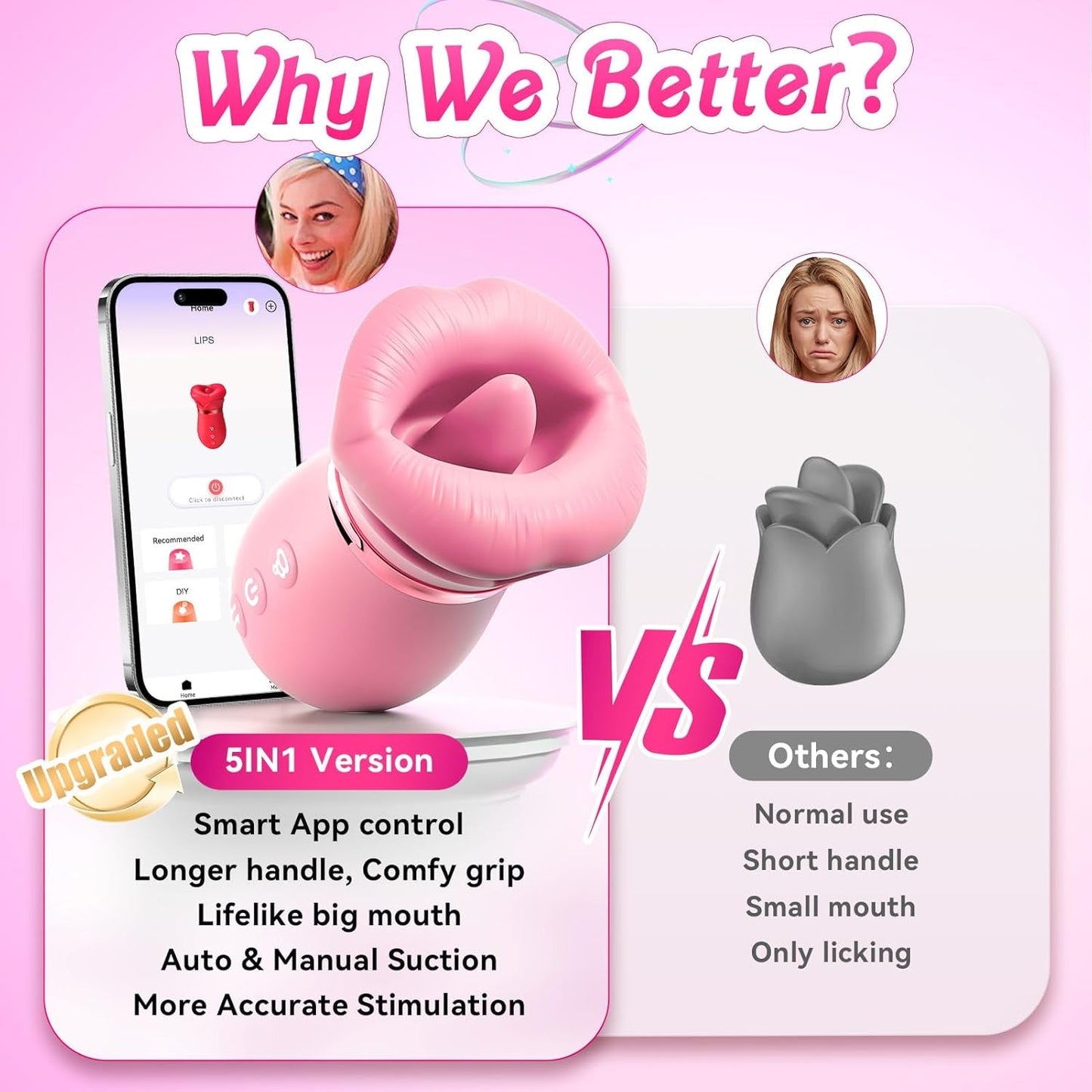 NoctelleX AI Mouth Clit Sucker Wand App Waterproof Quiet