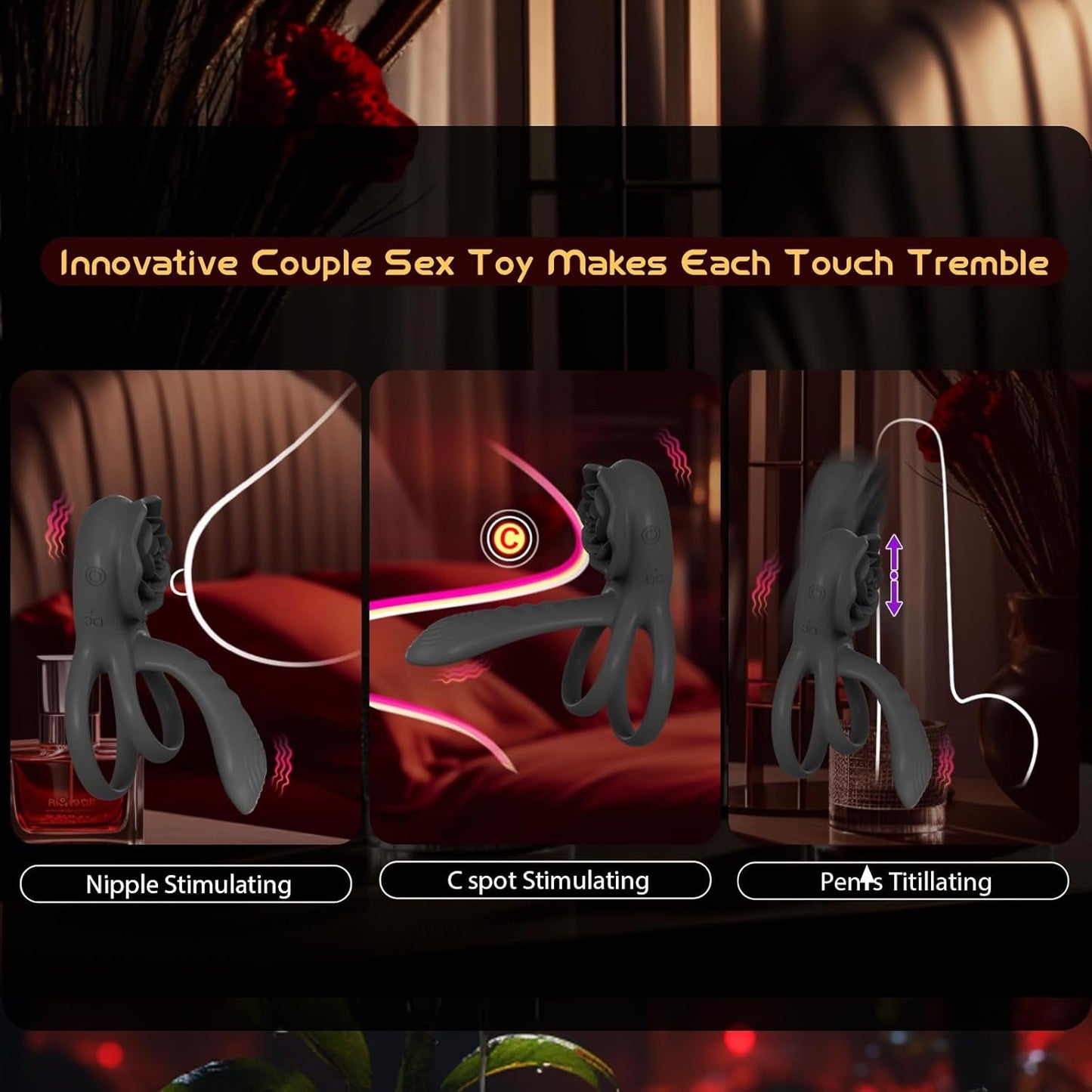 PetalCoreX Cock Ring Extender G-Spot Clit Vibrator 9 Modes