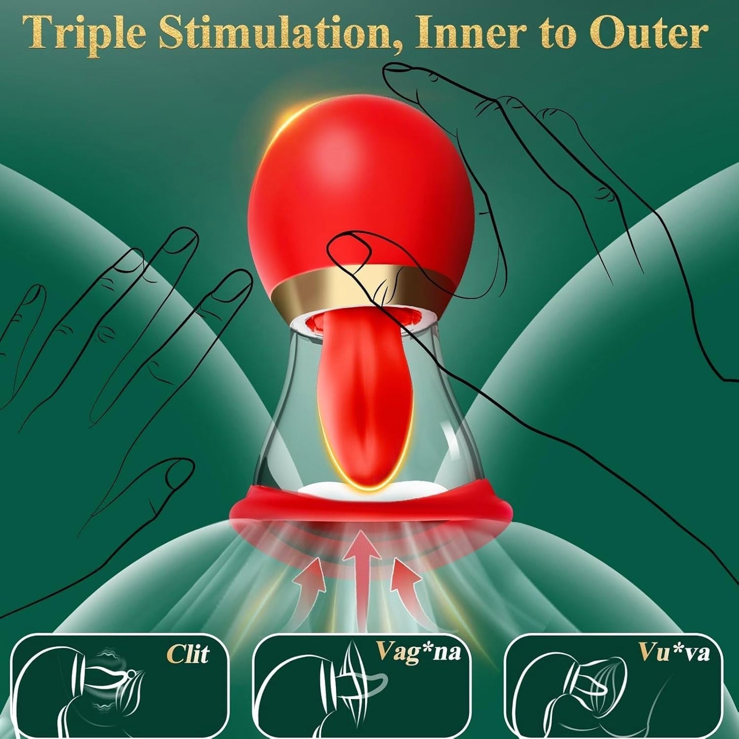 SilqueSync AI Rose Wand App Clitoral Sucker LCD Waterproof