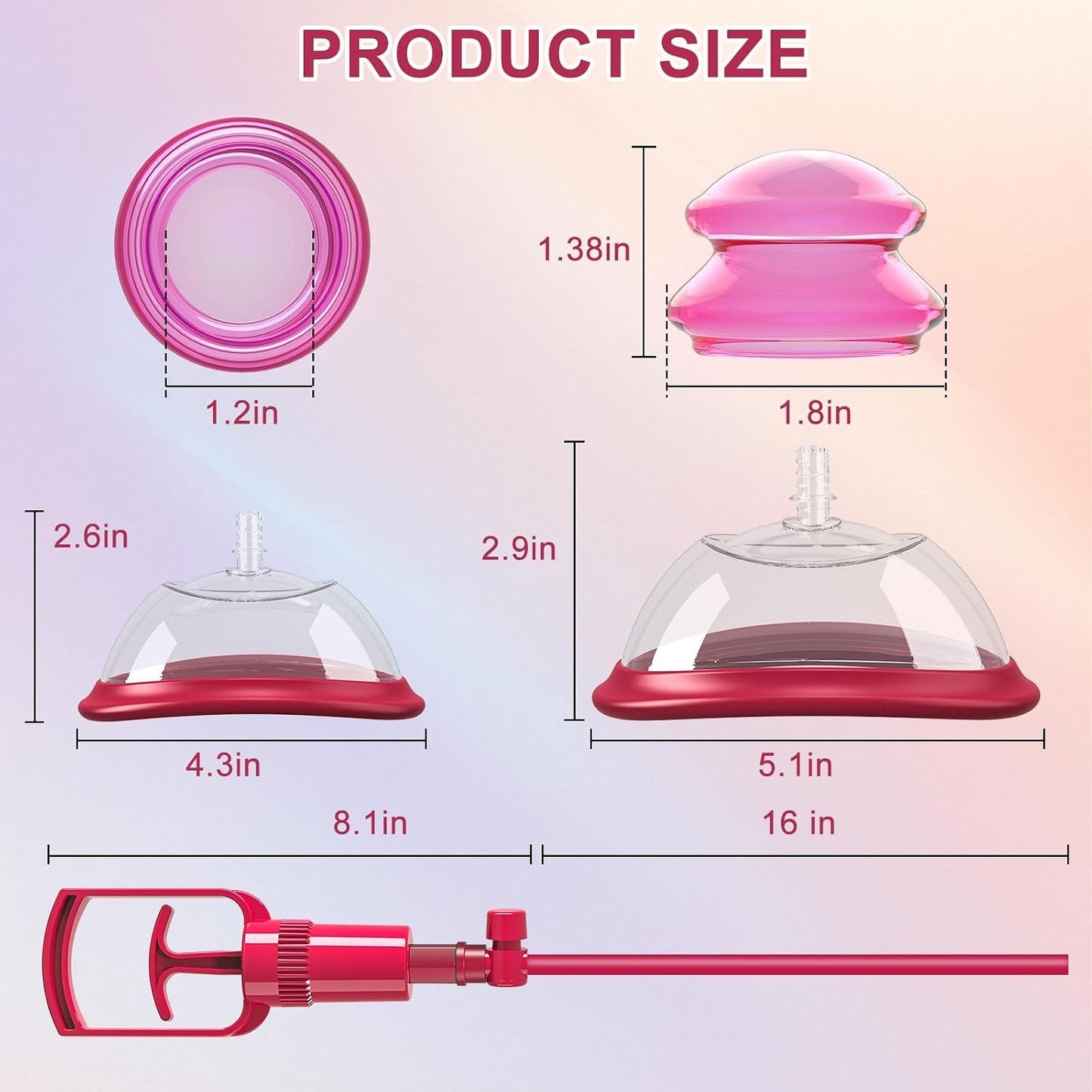 LushReverie Pussy Pump & Nipple Sucker Set | 4 Suction Cups