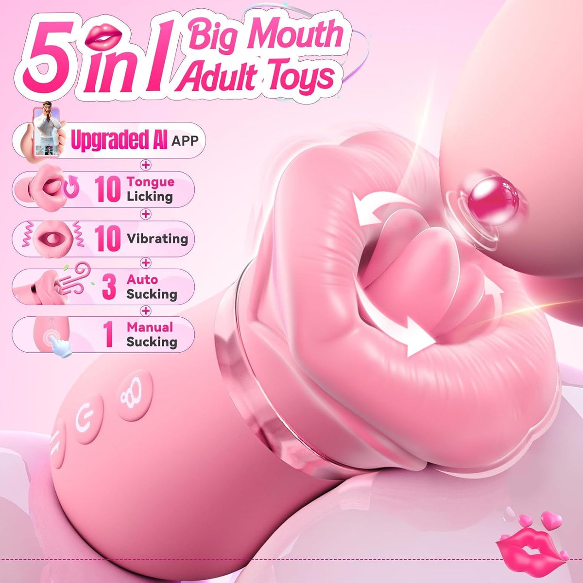 NoctelleX AI Mouth Clit Sucker Wand App Waterproof Quiet