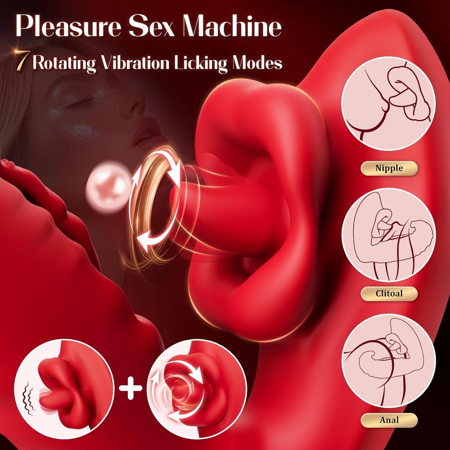 ElyraSync App Control G-Spot Vibrator 3-in-1 Tongue Toy