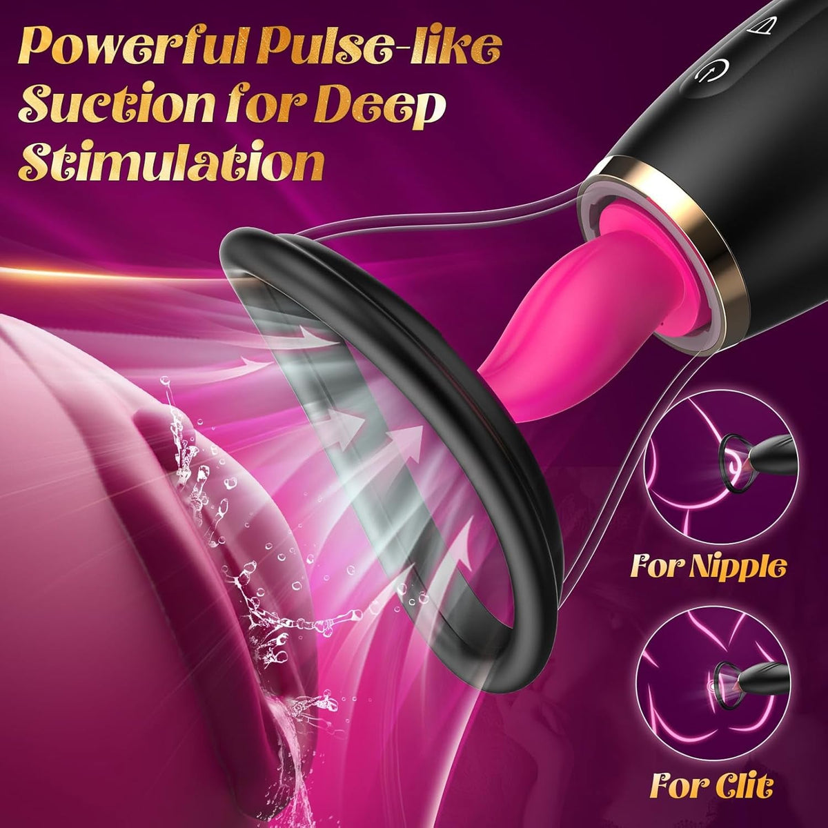 TrielleFlex Dual Cup Clit Sucker 7+10 Modes Rechargeable