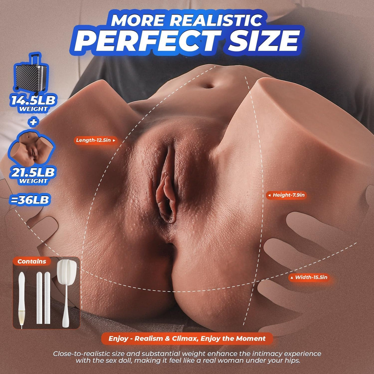 VelourCore Discreet Sex Doll with Travel Case