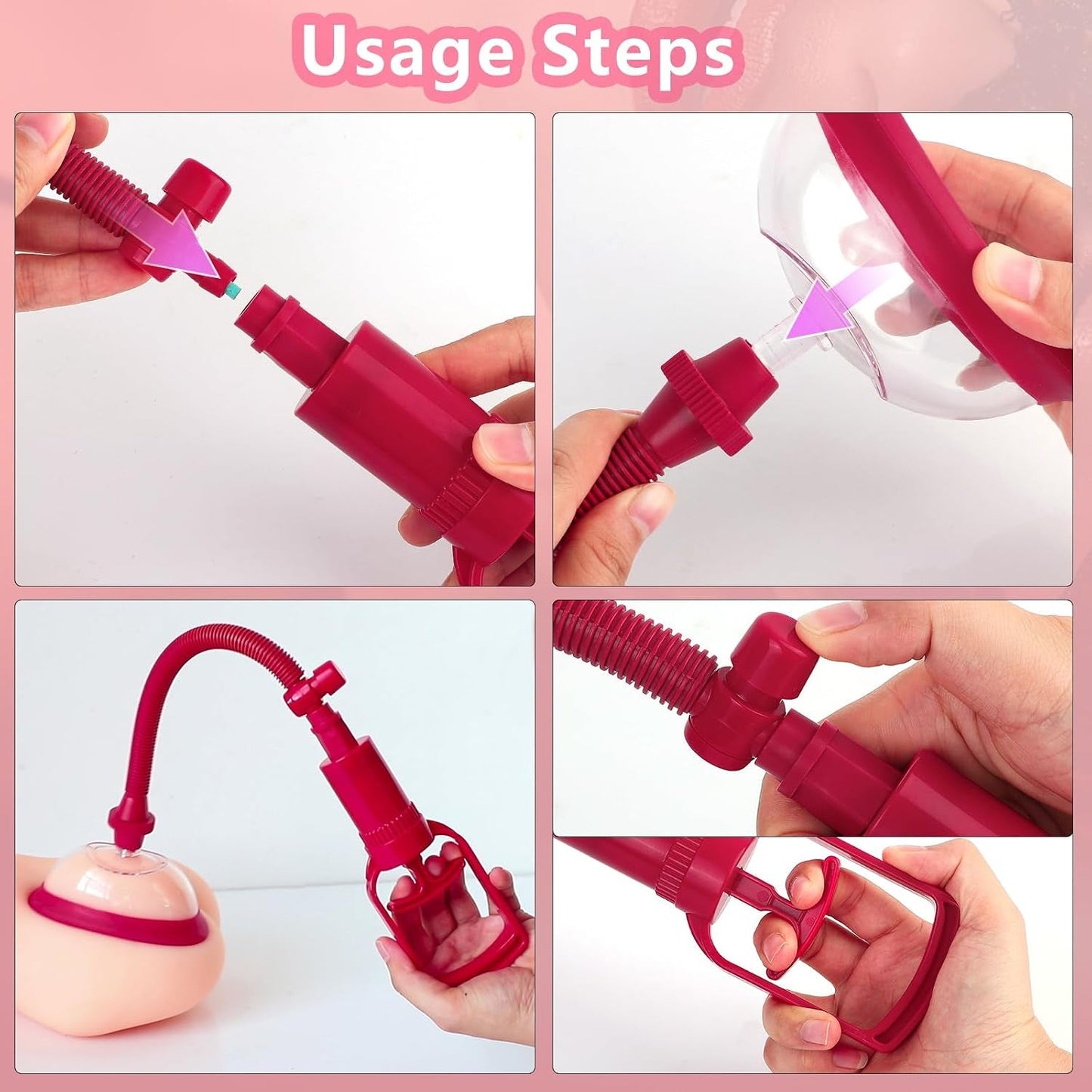 KismetRouge Red Pussy Pump | Manual Vagina & Clit Vacuum Pump