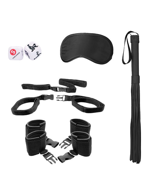 Black & White Bed Post Bindings Restraint Kit