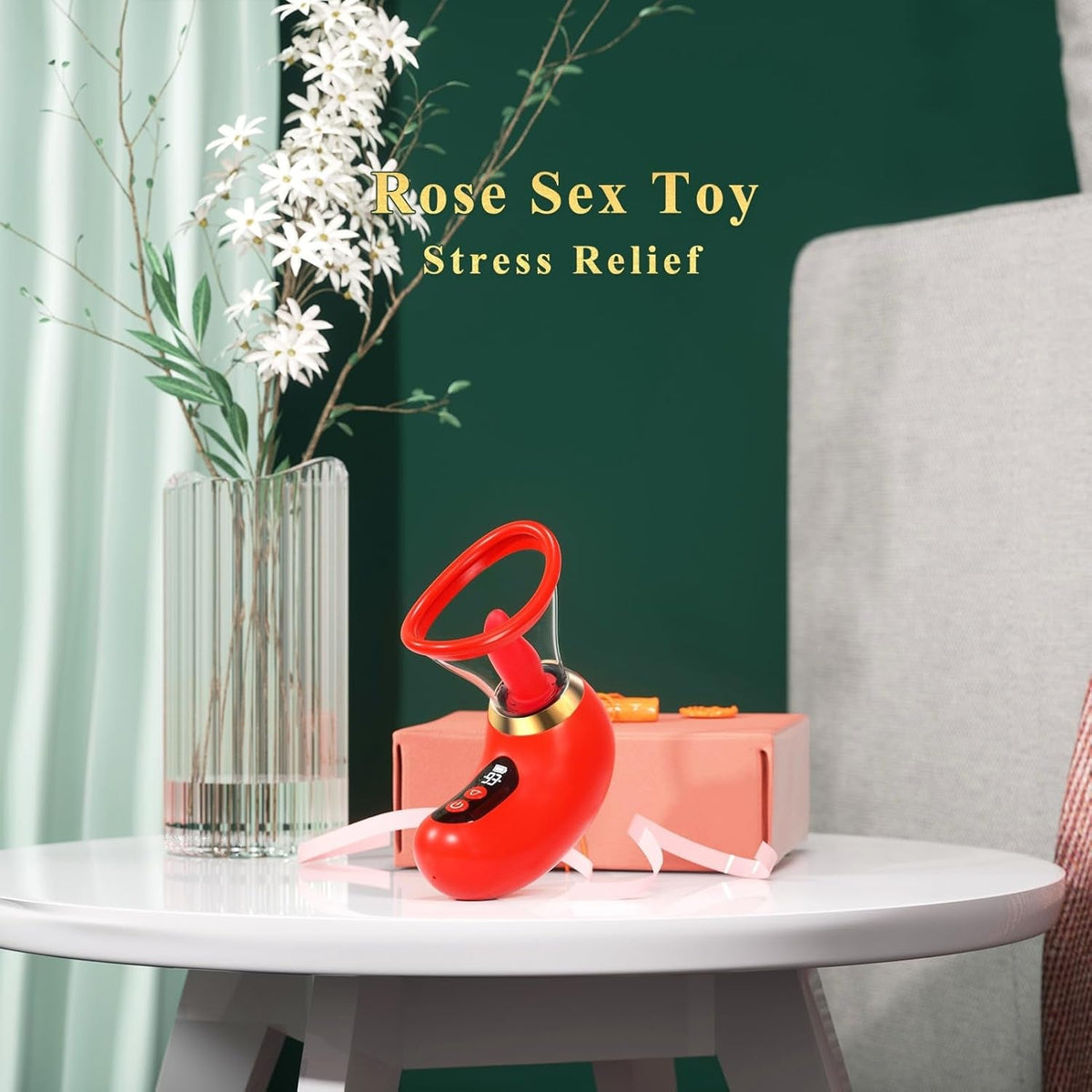 SilqueSync AI Rose Wand App Clitoral Sucker LCD Waterproof