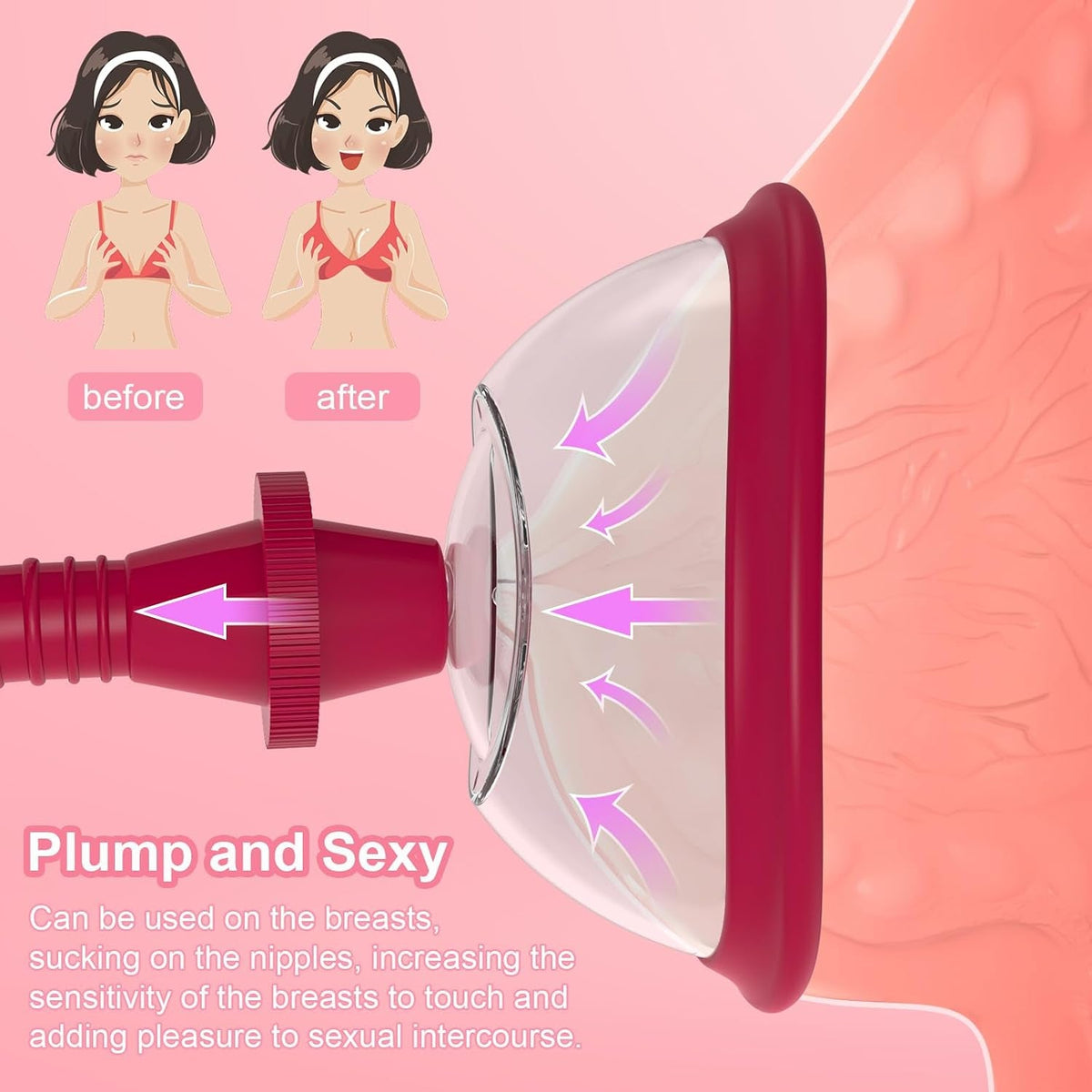 KismetRouge Red Pussy Pump | Manual Vagina & Clit Vacuum Pump