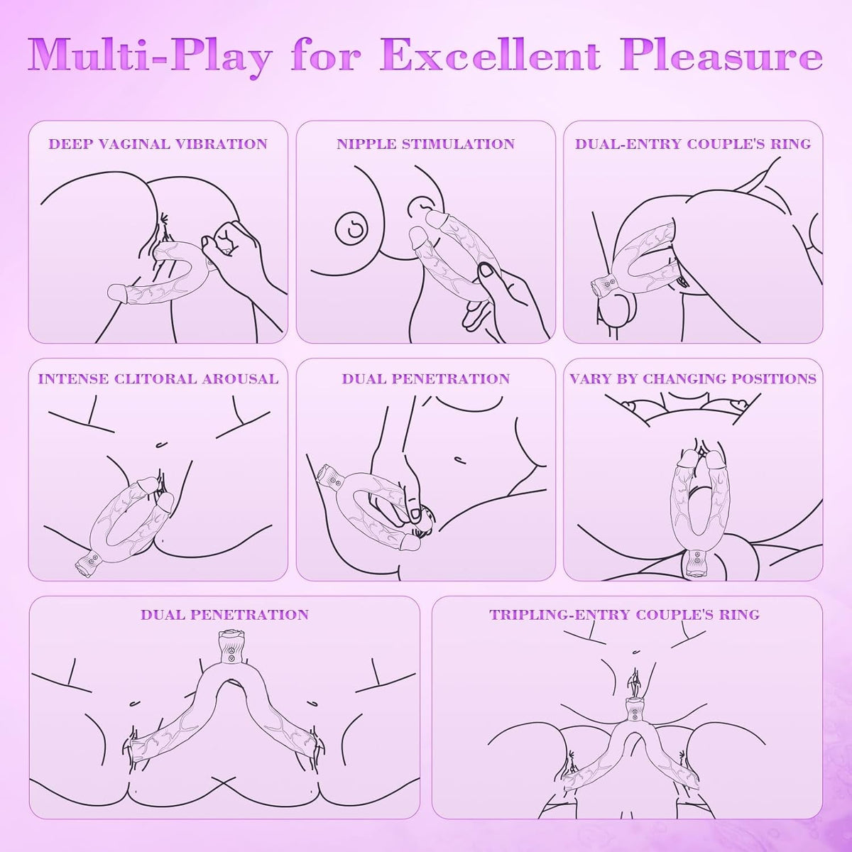 RoseFlex 15.75” Double-Ended Vibrating Dildo 10 Modes