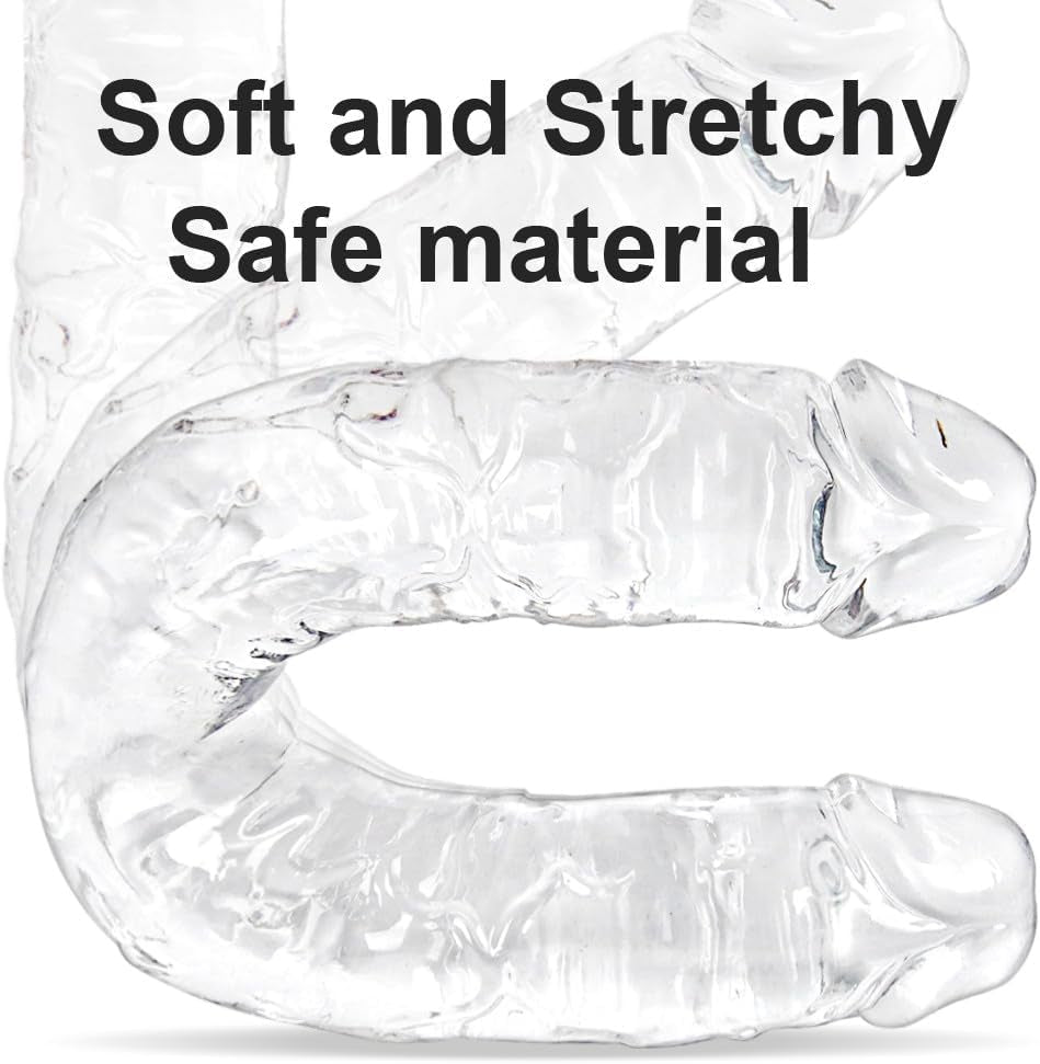 TitanClear 21.7” XXXL Double-Ended Dildo Thick Flexible Toy