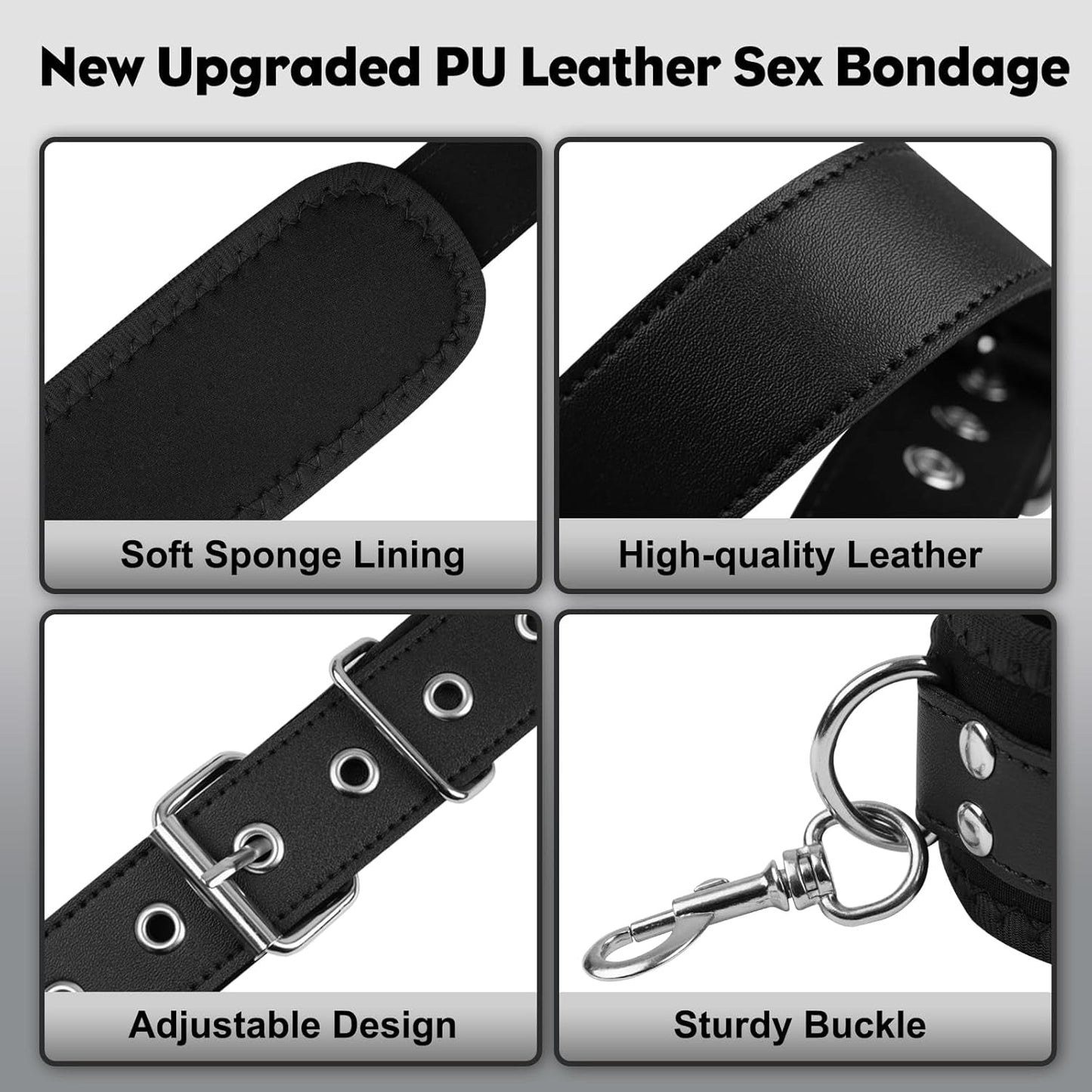 GripLink Neck to Thigh Sling Strap BDSM Kit