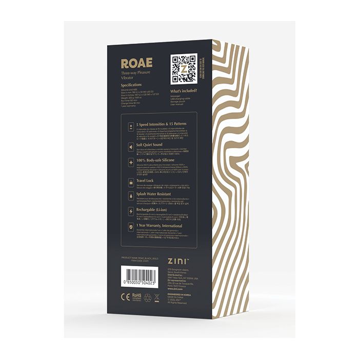 Zini Roae SE Rabbit Vibrator - Black