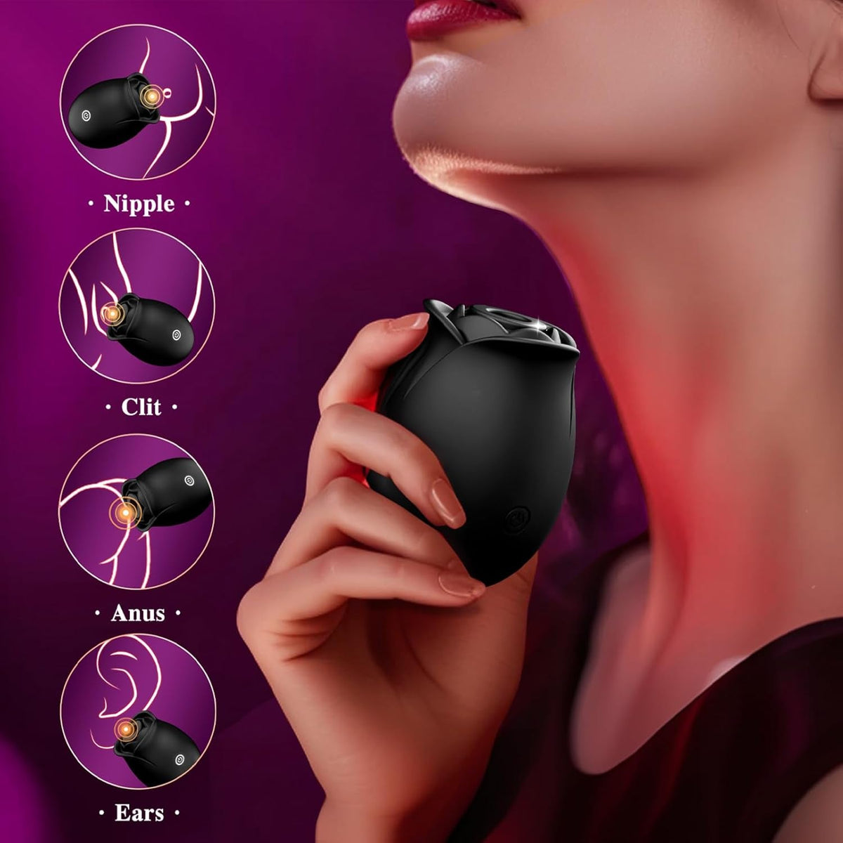 NoirelleX Rose Clit Sucker App Control 9 Modes Waterproof