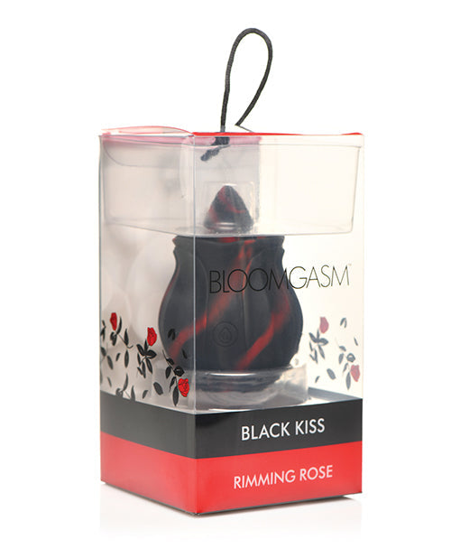 Bloomgasm Black Kiss Rimming Rose Vibe - Black