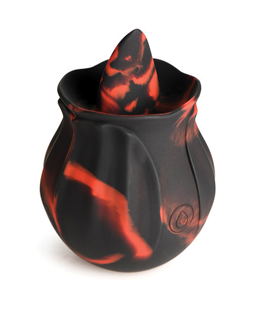 Bloomgasm Black Kiss Rimming Rose Vibe - Black